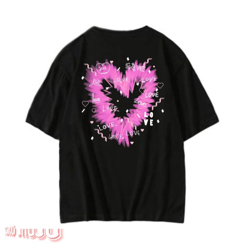 Kaos Jun Svt Fan Meeting Love Pink Print Belakang