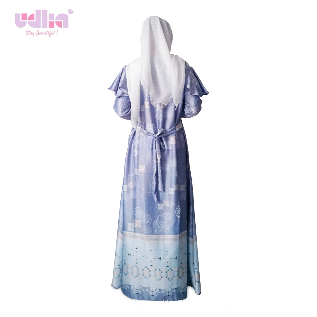 Udlia Gamis Pesta Lebaran Silk Katya Navy