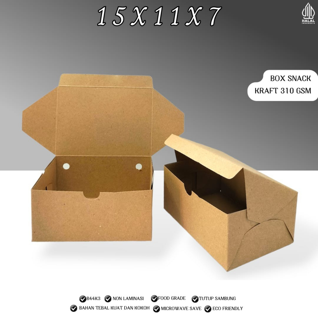 

Dus Snack Box Snack 15X11X7 Tebal 310 Gsm (B44K3-15X11X7 Cm)