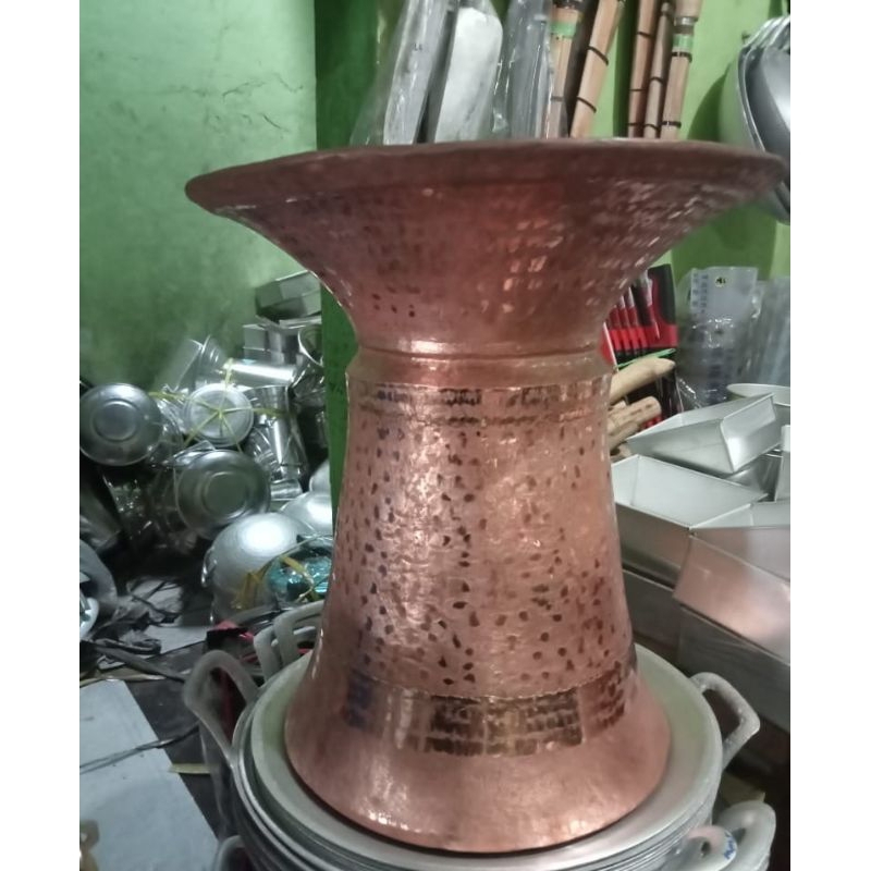 Seeng tembaga/seeng dangdang kuno jadul bahan tembaga asli ukuran 34x38cm