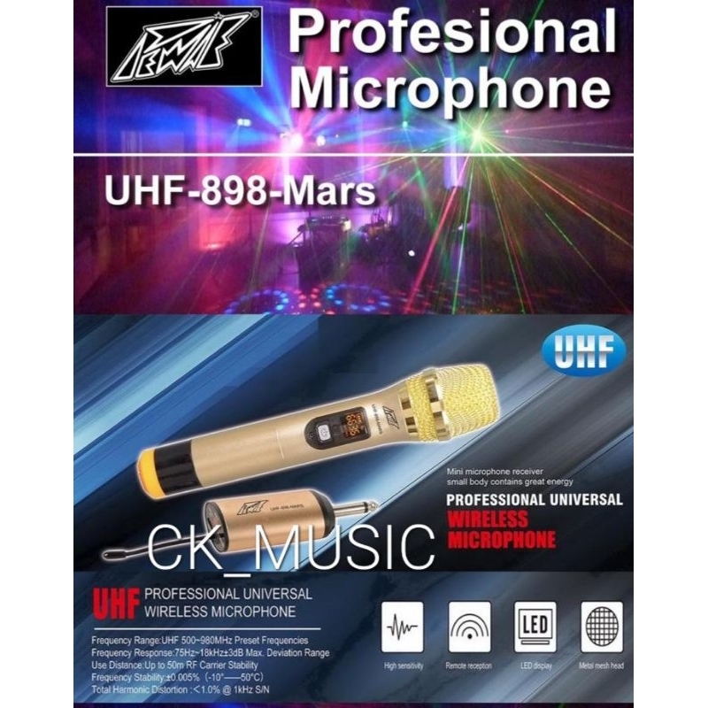 MIC WIRELESS UHF PEWIE 898 MARS ,MICROPHONE WIRELESS PEWIE UHF 898MARS ,MIC WIRELESS UHF ,MIC PEWIE