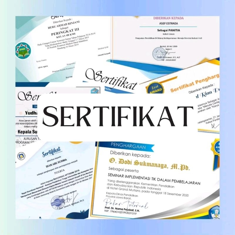 

CETAK SERTIF 1 SISI/ 2 SISI