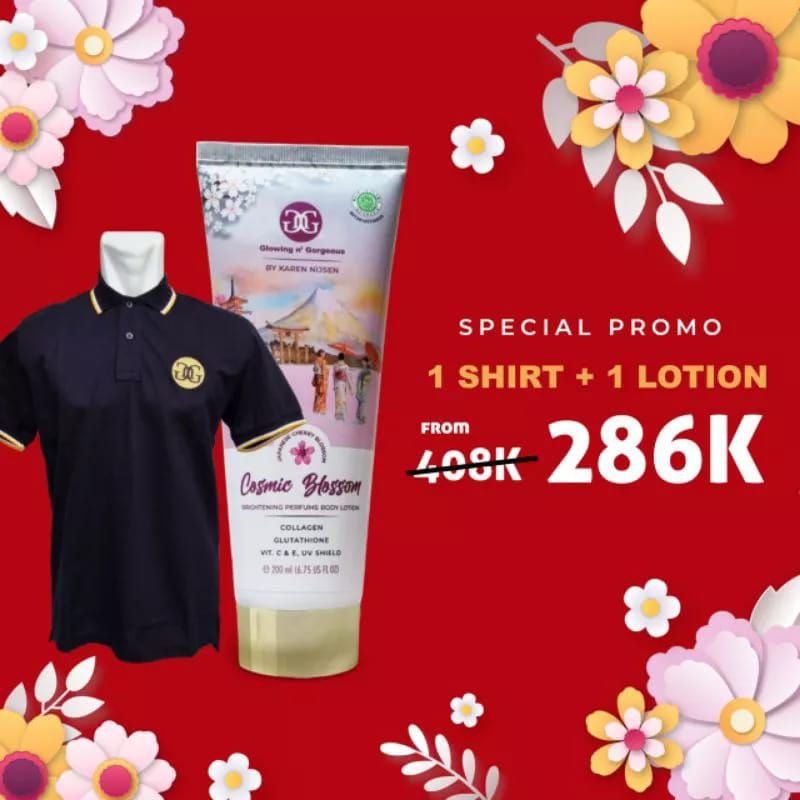 kaos polo tshirt MEN GnG bundling body lotion GnG Glowing n Gorgeous by Karen Nijsen