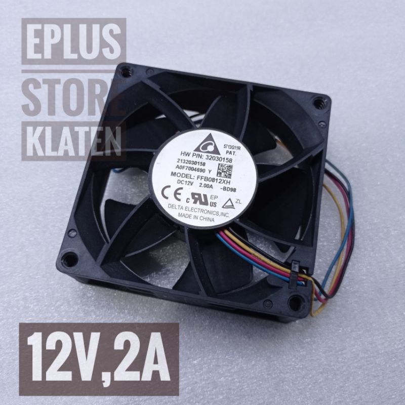 Kipas 8cm 12v 2A Delta slim fan 9000 rpm brushless kp261