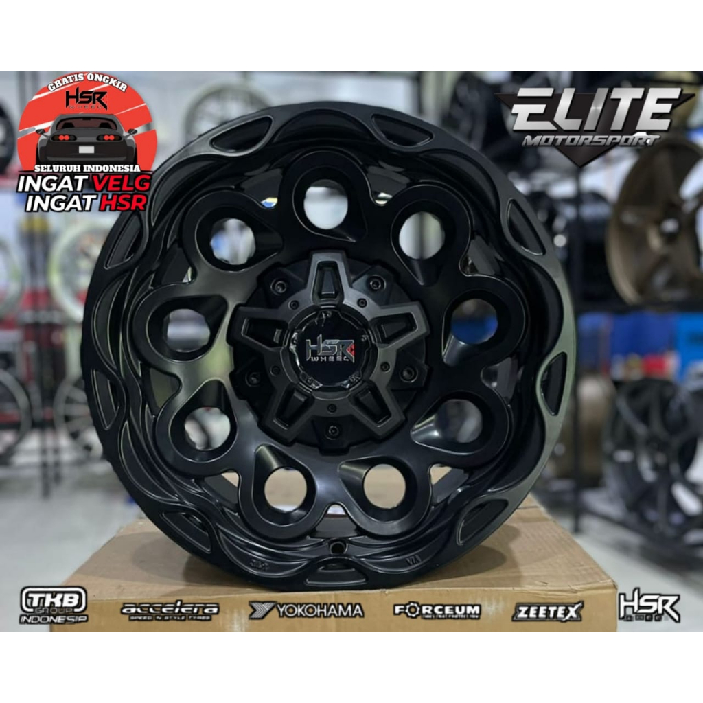 Velg mobil Ford Dmax Panther R16 Lubang 6 - Velg Racing HSR BAJO 1096