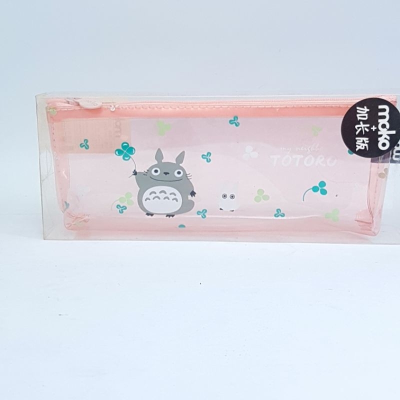 

Tempat Pensil Sleting Bahan Mika Motif TOTORO