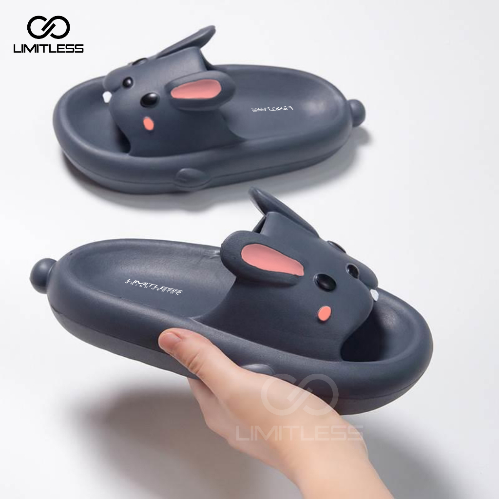 Sendal Kelinci Dewasa Cewek Rumah Sandal Wanita Rabbit Slip On Terbaru 2023 Sandal Kelinci Dewasa Korea Lucu Premium Santai