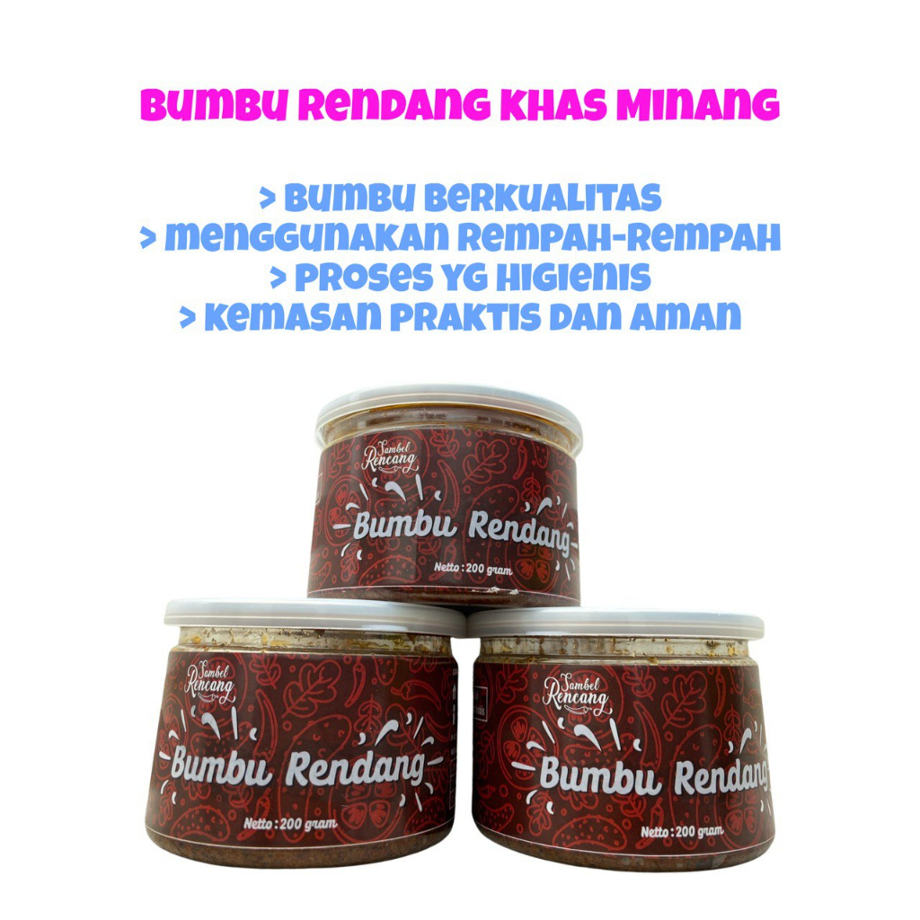 

BUBUM RENDANG SAPI KEMASAN SIAP SAJI KHAS PADANG