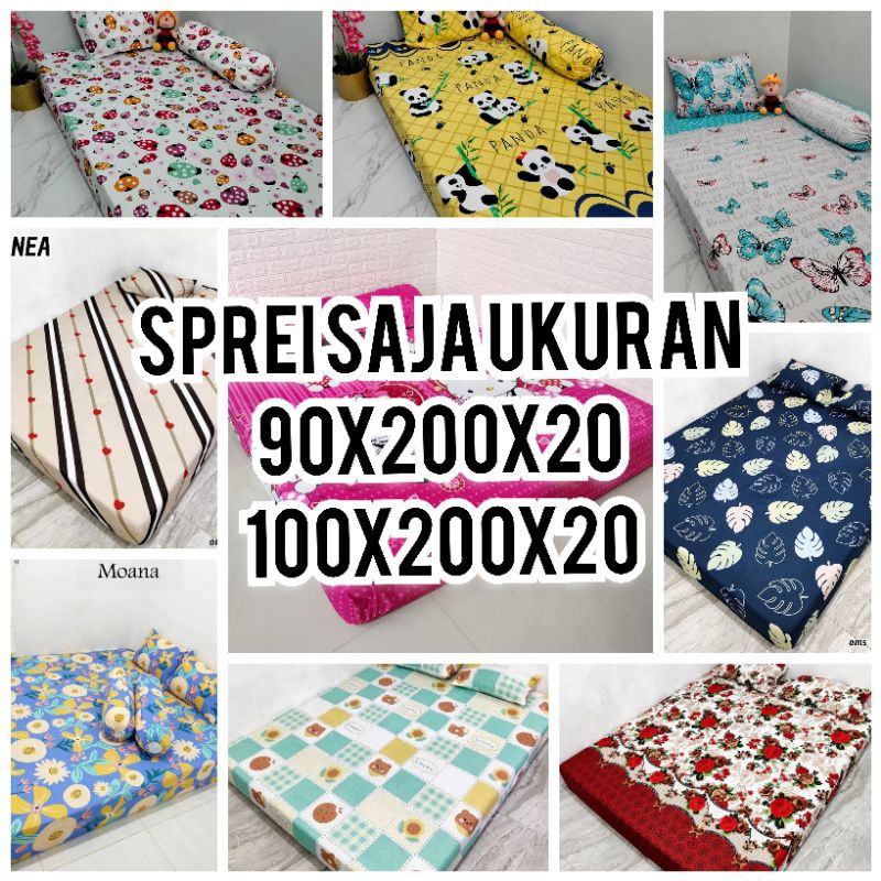 Sprei saja serian motif baru tanpa sarban/sargul 90 100