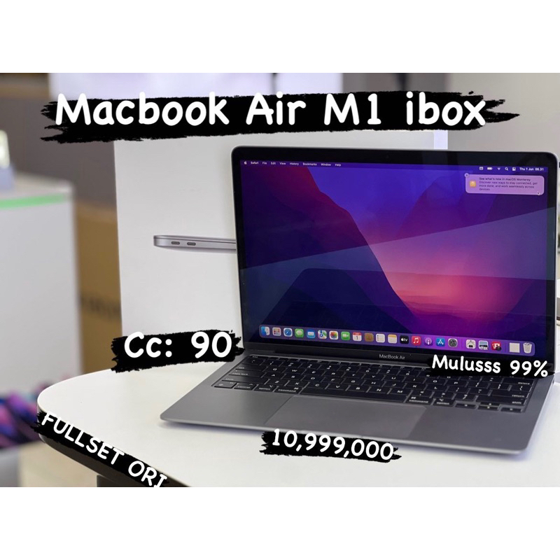 Seken macbook air m1 ram 8/256 ibox