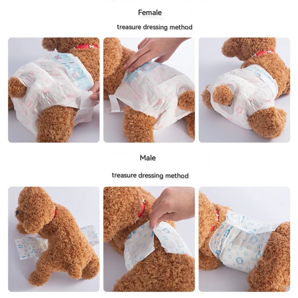 Popok Anjing Jantan Dog Male Diapers Anti Marking Sekali Pakai NOONA PETS PACK