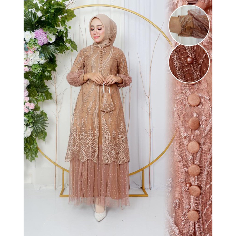 (COD)  GAMIS MODERN NAUMA- GAMIS NAUMA - GAMIS KONDANGAN - KEBAYA GAMIS - GAMIS MUSLIMAH - KEBAYA MODERN - GAMIS KONDANGAN-GAMIS TULLE