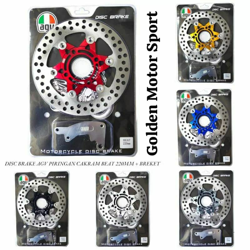 Piringan Disc Cakram Depan 220mm Bulat Plus Bracket PNP Beat Scoopy Vario