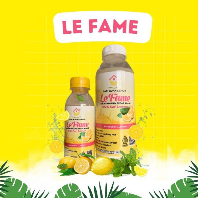 

Le Fame Sari Lemon untuk semua kalangan dengan bahan lemon organik yang menghadirkan kesehatan dan menyegarkan tubuh