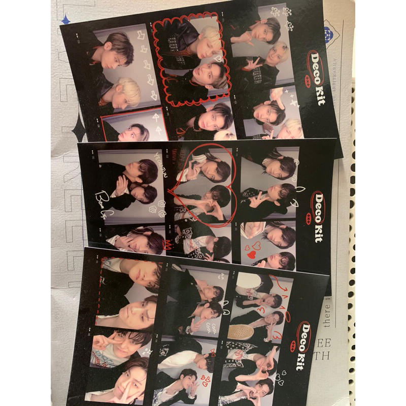 txt 1st deco kit photostrip (taehyun, beomgyu, hueningkai, soobin, yeonjun)