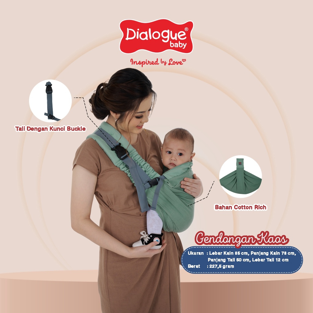 Gendongan Kaos Samping Bayi Dialogue Baby (GEOS) All Size 4in1 Position - DGG4021