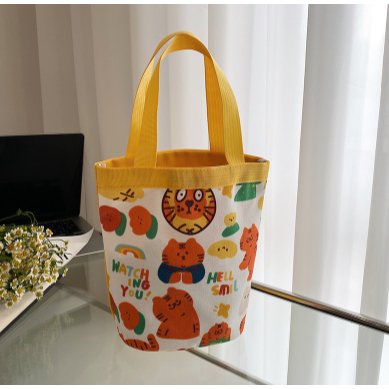 Tas Bekal Karakter Lucu Lunch Bag Tas Botol Import  KanvaS 88