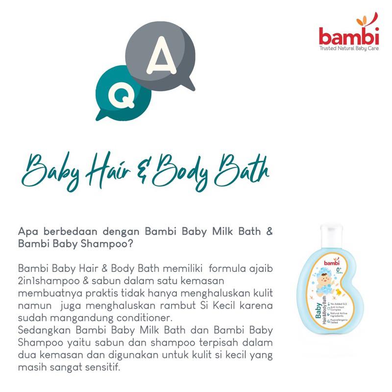 BAMBI Baby Hair &amp; Body Bath 2 in 1 100ml