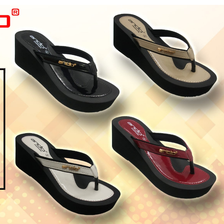 ANDO NICE QUEEN 2 SANDAL JEPIT WEDGES ORIGINAL KUALITAS IMPORT