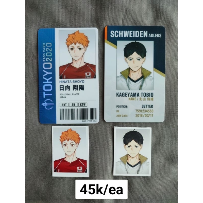 ID CARD HAIKYUU KAGEYAMA ADLERS HINATA TIMNAS BY RIMUMU