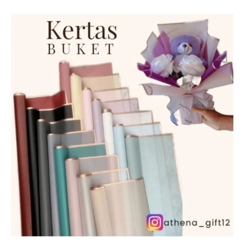 

Flower wrapping cellopane waterproof kertas buket- Celopphane list gold