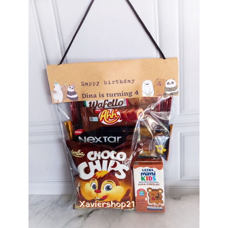 

Paket Snack Label Tema Coklat