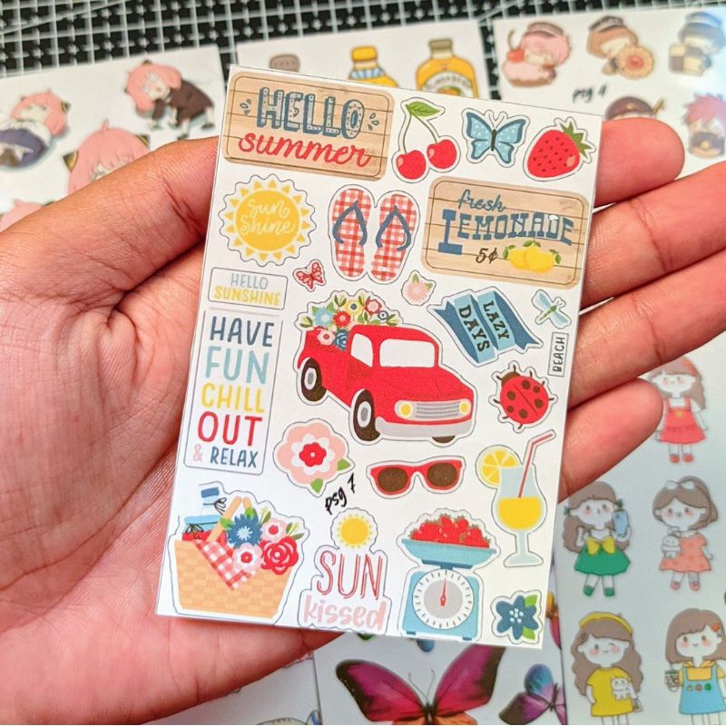 

sticker kertas karakter lucu journal bujo collection / stiker pack jurnal / stiker kawaii / stiker aesthetic