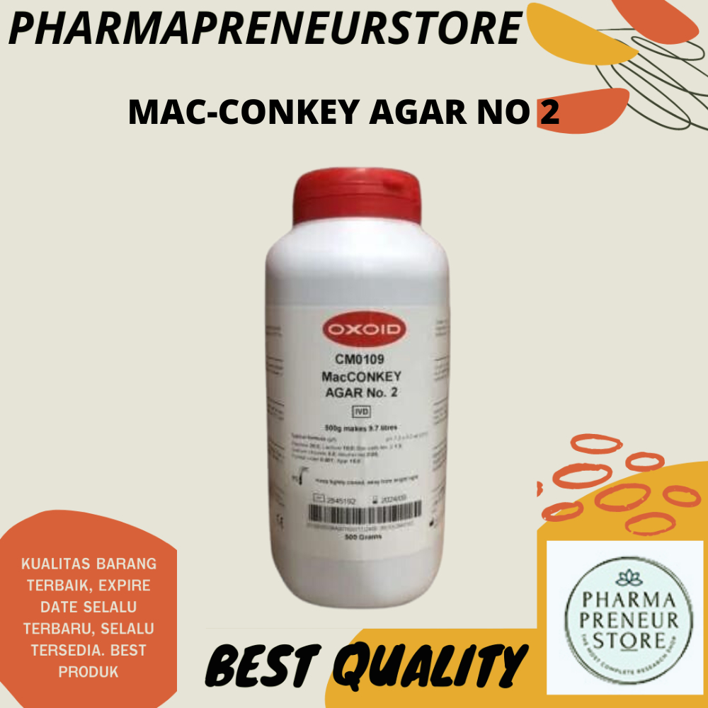 MAC-CONKEY AGAR NO 2 500 GRAM OXOID BEST QUALITY