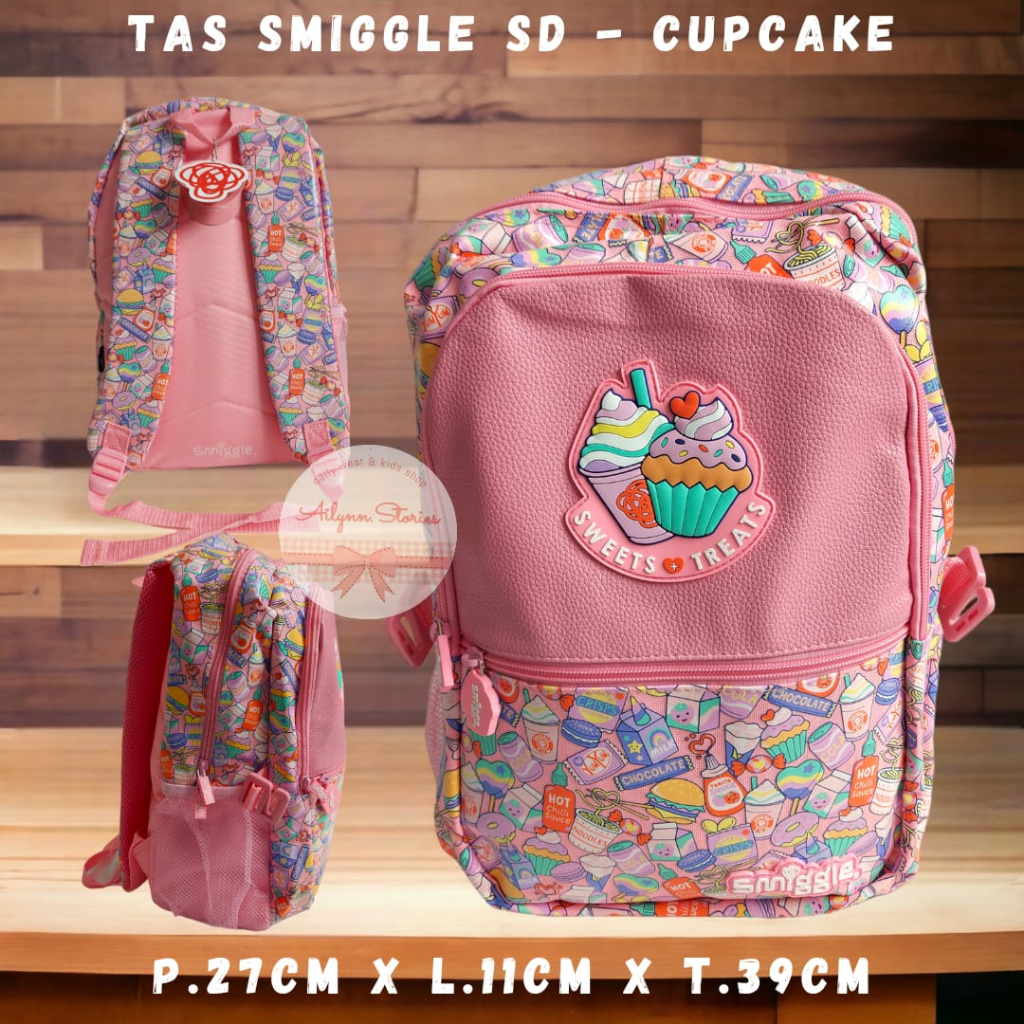 Tas Ransel Sekolah Anak SD Smiggle anak cewek &amp; cowok