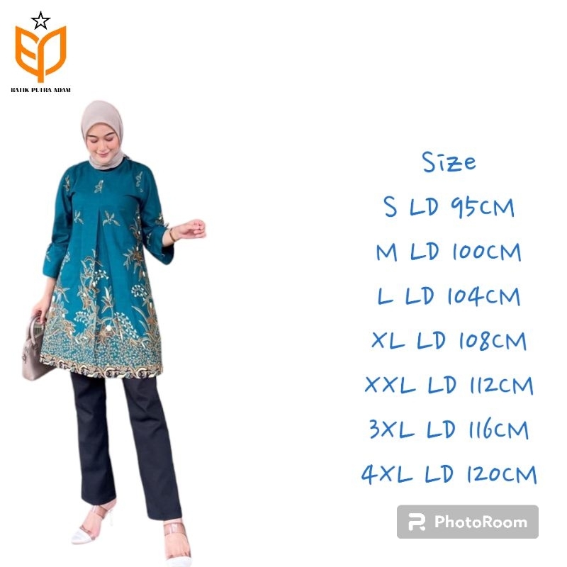 TUNIK BATIK || ATASAN BATIK CANTIK & ELEGAN || BAJU BATIK WANITA KANTOR || BAJU BATIK