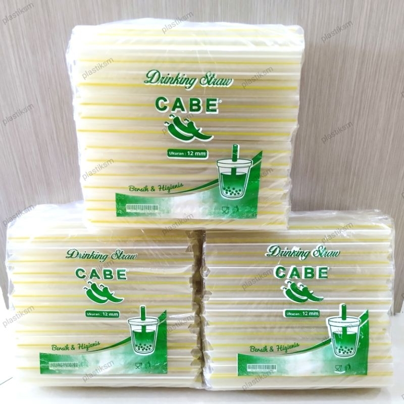 Sedotan Boba Cabe 8mm 12 mm / isapan boba merk cabe/ sedotan bubble / sedotan 12mm / isapan 12mm / s