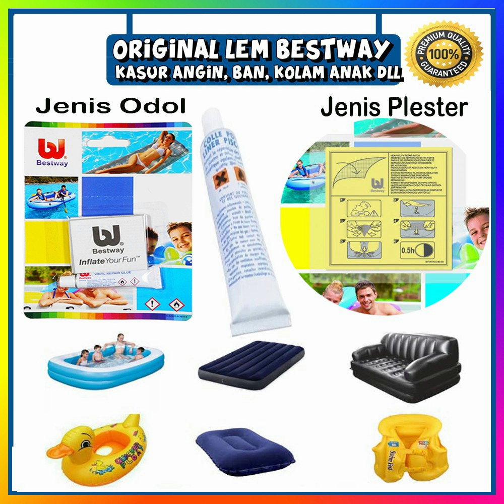 Lem Tambal Kolam Renang Pelampung Kasur Angin / Repair Kit Bestway - OPP Bag