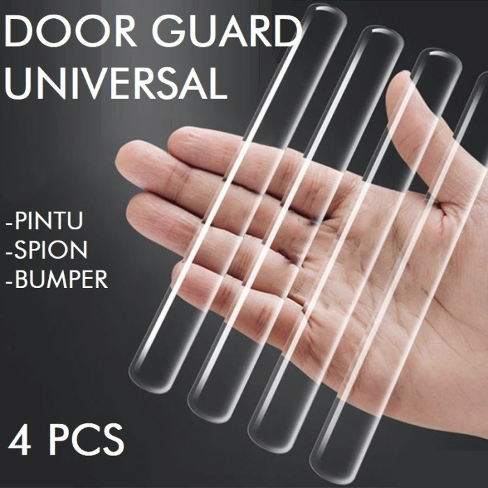 Door Guard Nano Silicone Bening Pelindung Lecet Baret Pintu Bamper Spion Mobil isi 4pcs