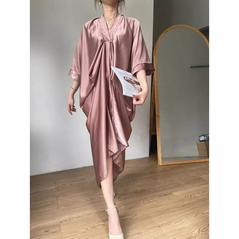 [ NABILA ] FASHION MUSLIM KAFTAN SATIN // ATASAN WANITA // BAJU CASUAL // BAJU MUSLIM KEKINIAN // KA