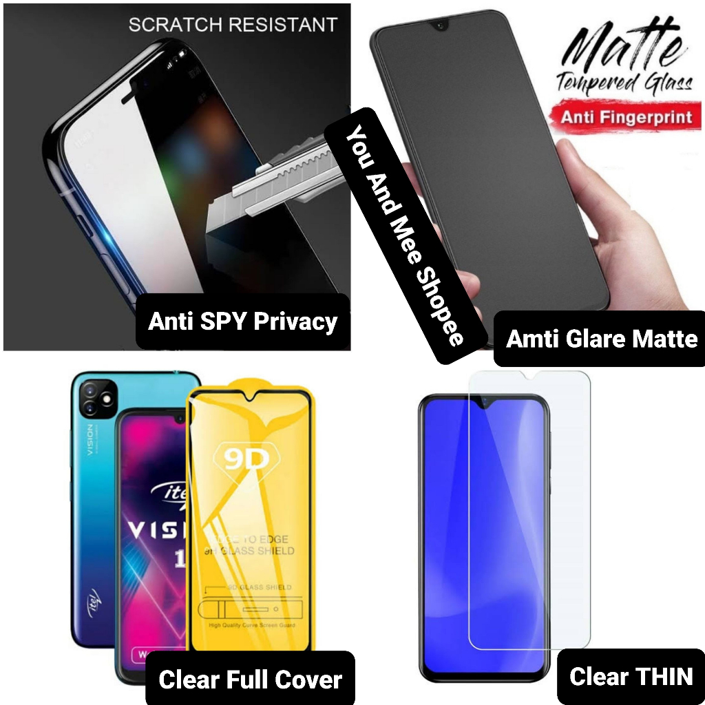 Tempered GLASS Custom ITEL S23 /P40 /A49 /A26 / A27/ Vision 3 3+ 2 1 1 Plus 1 Pro P36 Play Temperd bening Clear/ Anti Glare Matte Doff/ Blue Light glossy/Bluelight Matte/Full Cover Lem Depan AntiGores Gores Tempred Kaca Bagus 4G 5G S 23 23 P 40 FILM