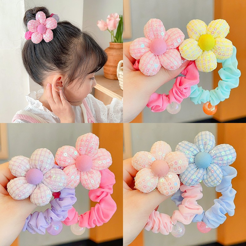 SCRUNCHIE ikat rambut anak motif bungabesar