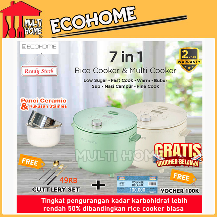 Rice Cooker Ecohome Low Carbo ELS 777 / ELS777 / ELS-777 Original