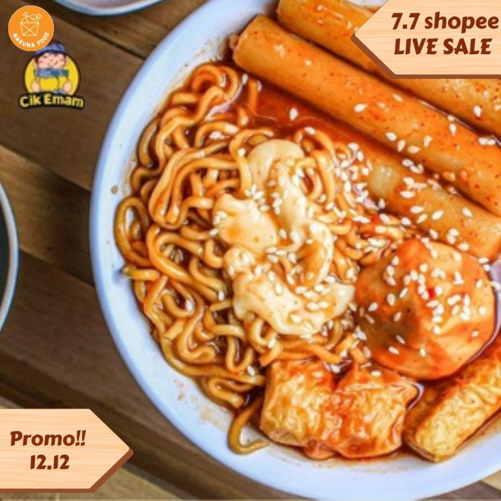 PROMO Makanan pedas korea toppoki rabokki baso aci cireng cikemam