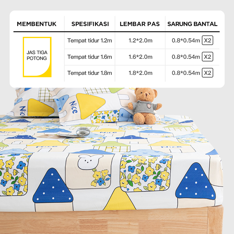 SPREI Aesthetic Motif Karakter Lucu Sprei Lembut Ukuran 180x200cm