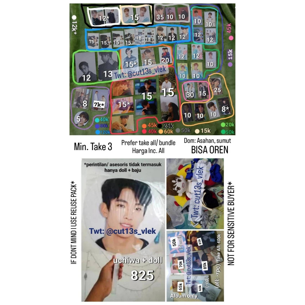 Doll Seventeen dan uchiwa DK Diamond Edge Doll DK Dokyeom Doll Prince DK Doll Asesoris Doll Clothes 