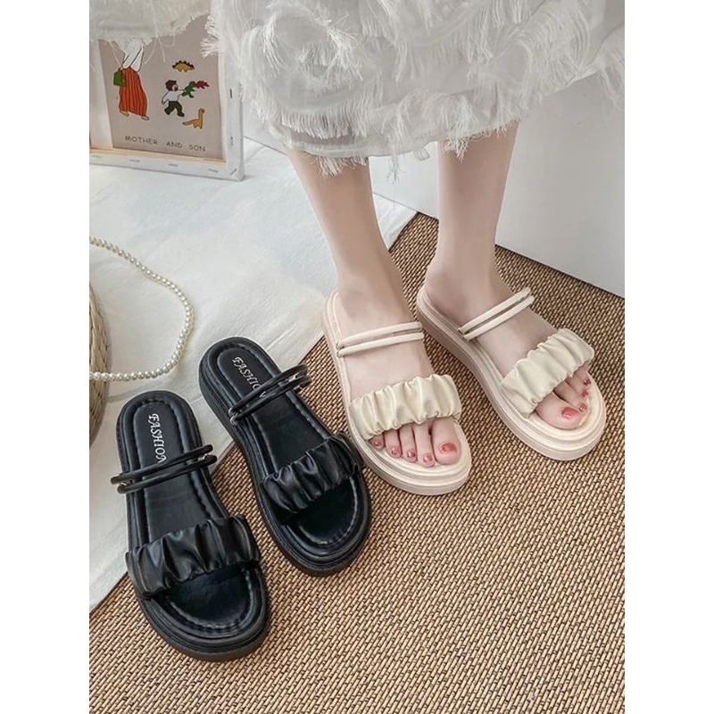 SANDAL WANITA KEKINIAN BAN KERUT SUPER CANTIK TRENDY RD 23