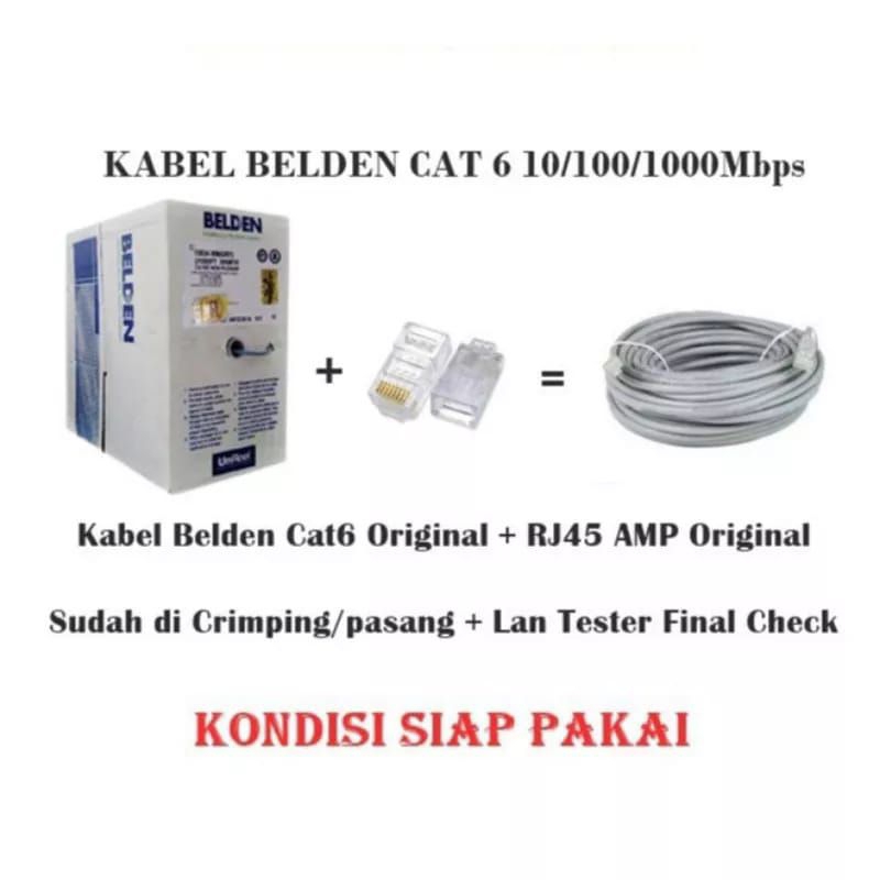 Kabel Lan Cat6 eceran Permeter Siap Pakai