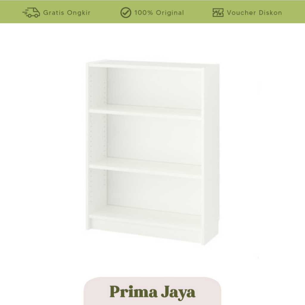 

PrimaJaya BILLY Rak buku, putih, 80x28x106 cm BI2904