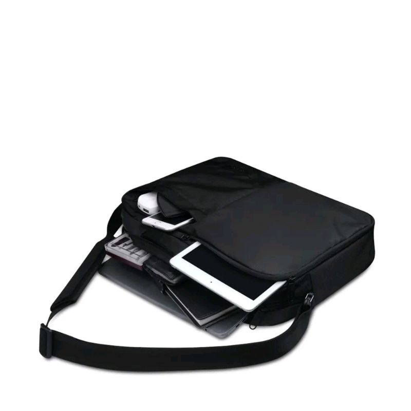 Bodypack Quevert Three Ways Carry - Black Tas Ransel Laptop 14 inch Original Keren Promo Diskon Mura