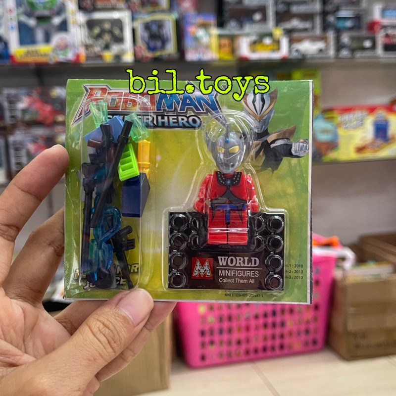 MAINAN ANAK BLOCK ULTRAMAN ROBOMAN SUPER HERO SET KECIL