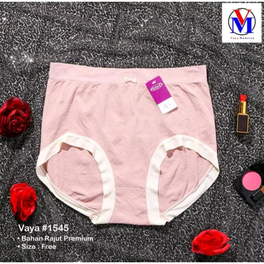 LUSINAN!! Vaya Celana Dalam Wanita Rajut Premium - CD Dalaman Cewek Super Lembut / BIG SIZE Art 1545