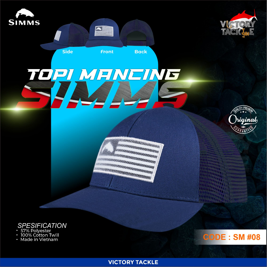 Simms Fishing Trucker Hat | Topi Mancing Simms Made In VIetnam