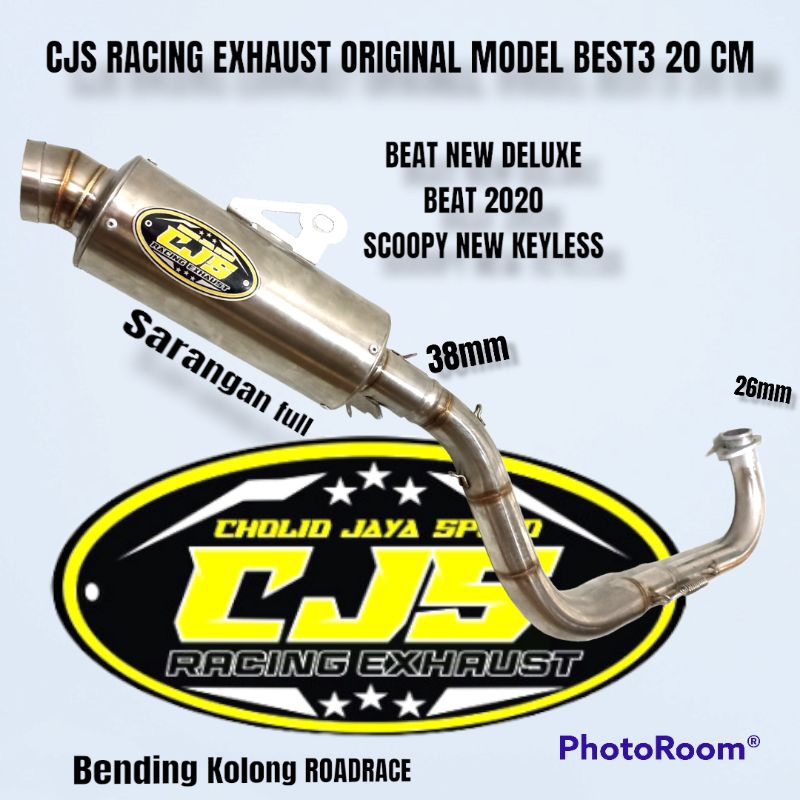 Knalpot Beat fi beat new deluxe kolong bulat BEST3 p20ORIGINAL CJS RACING EXHAUST