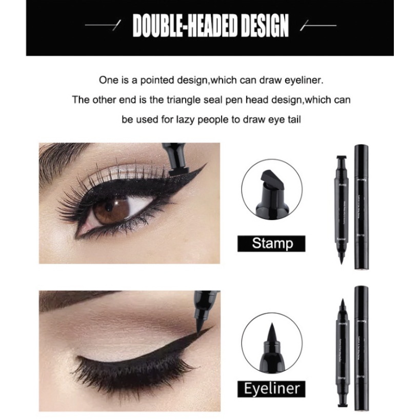 ORIGINAL EYELINER STAMP 2 IN 1 WATERPROOF LIQUID AMY'S DIARY EYELINER PENSIL WATERPROOF UKURAN STAMP SMALL