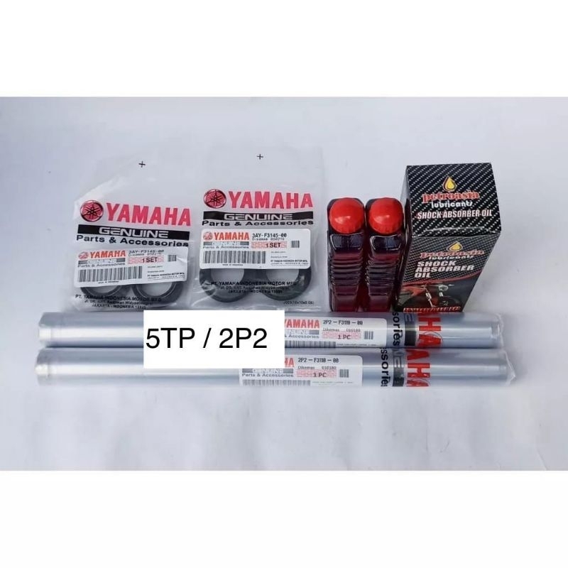 PAKET AS SHOCK SOK DEPAN JUPITER Z LAMA NEW VEGA R YAMAHA 5TP SET SEAL OIL 1set 2pc as shock 2pc seal shock 2pc seal abu 2pc oil shock